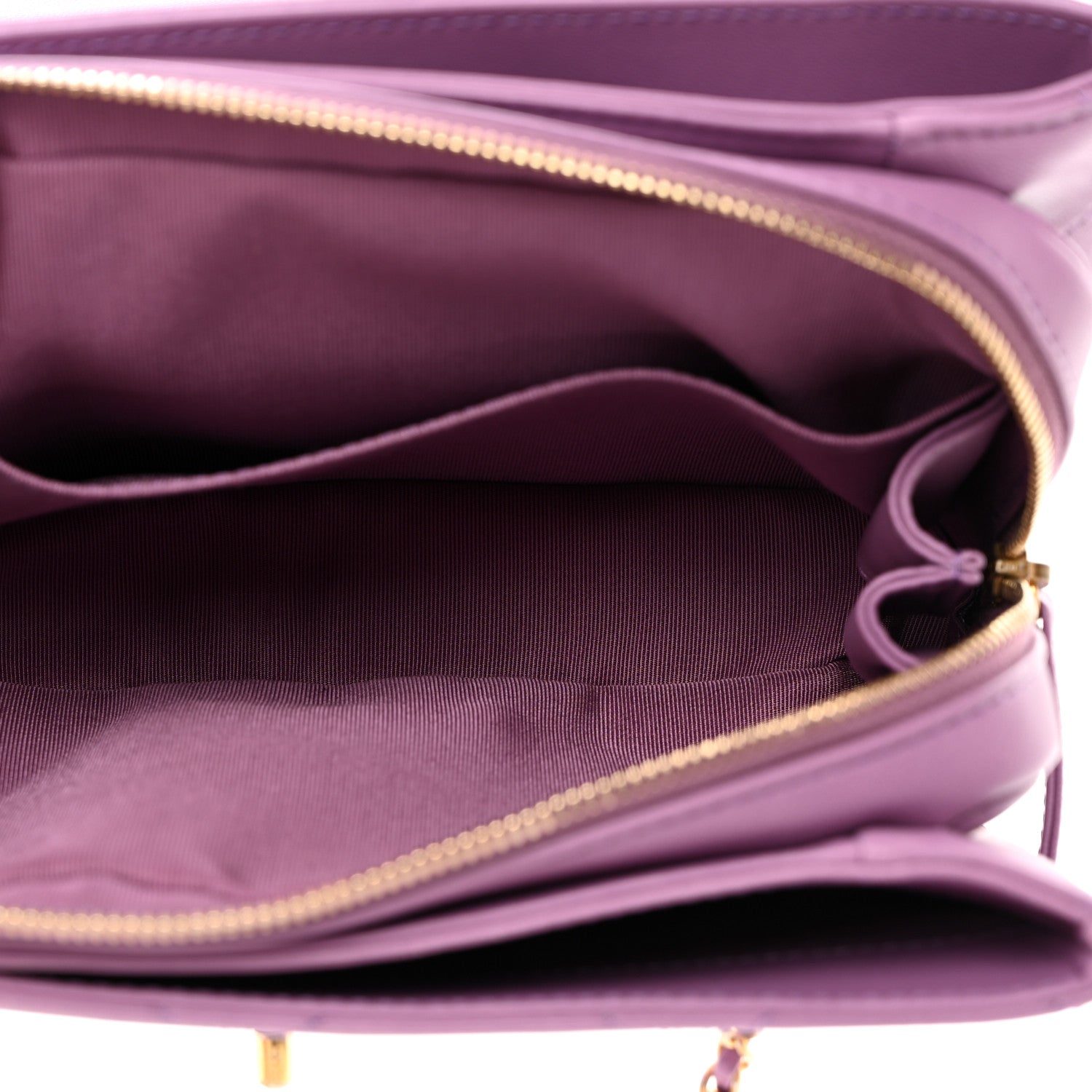 Chanel Lambskin Sleek And Chic Flap Purple 5 of 10