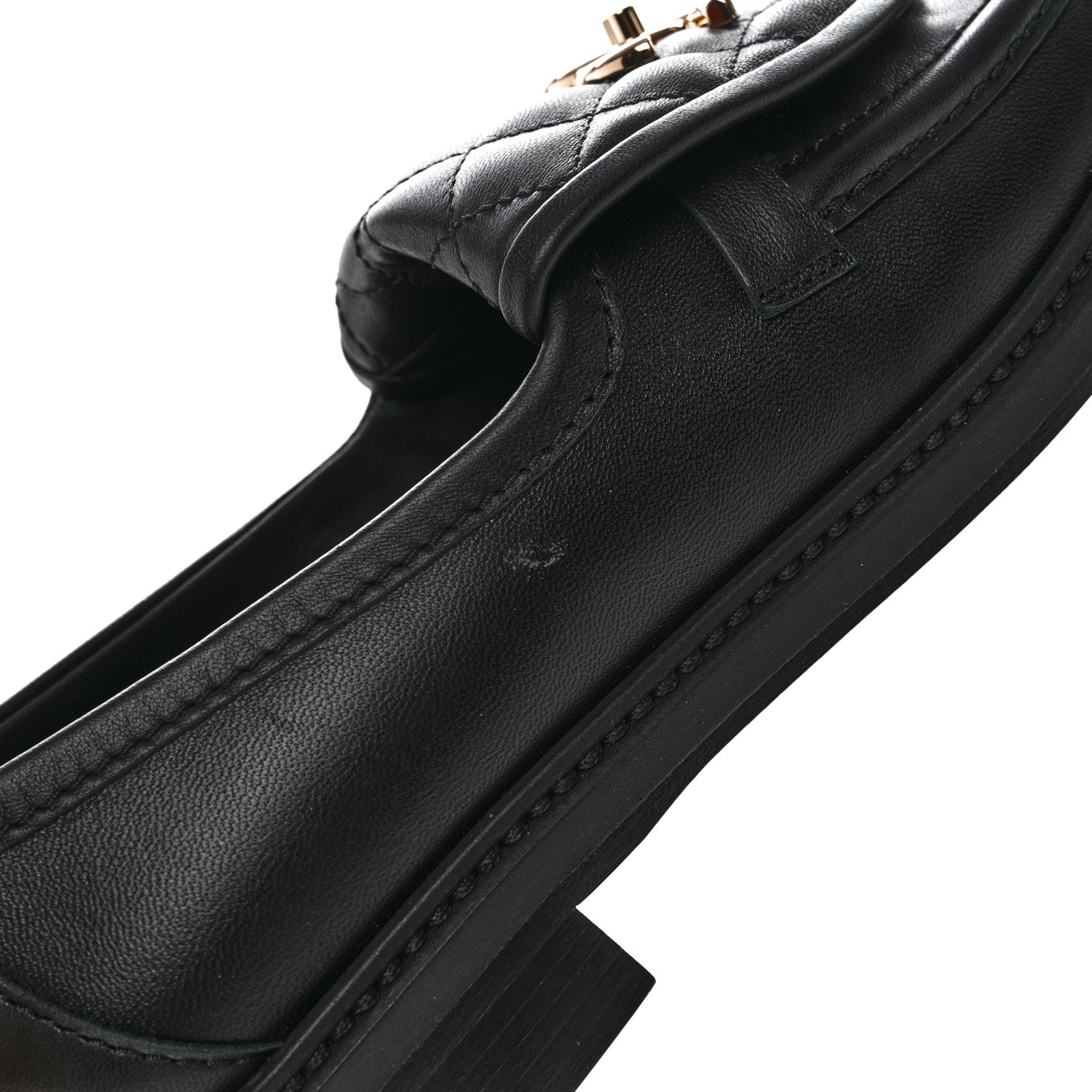 Chanel Lambskin Quilted CC Turnlock Loafers 39 Black 9 of 11