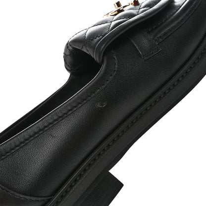 Chanel Lambskin Quilted CC Turnlock Loafers 39 Black 9 of 11