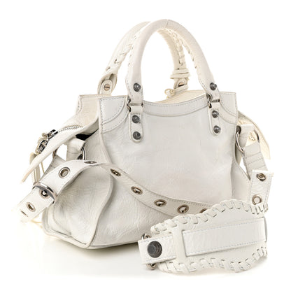 Balenciaga Agneau Arena Neo Cagole Handbag XS Optic White Optic White 4 of 12