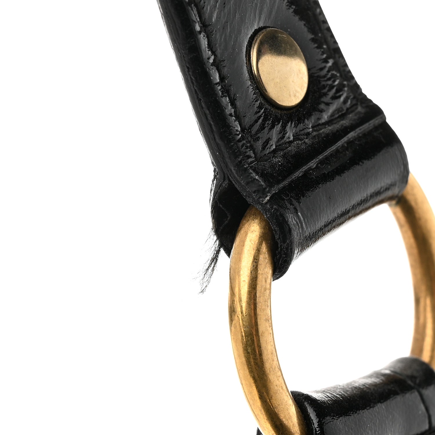 Saint Laurent Patent Crocodile Embossed Tribute Tote Black 12 of 15