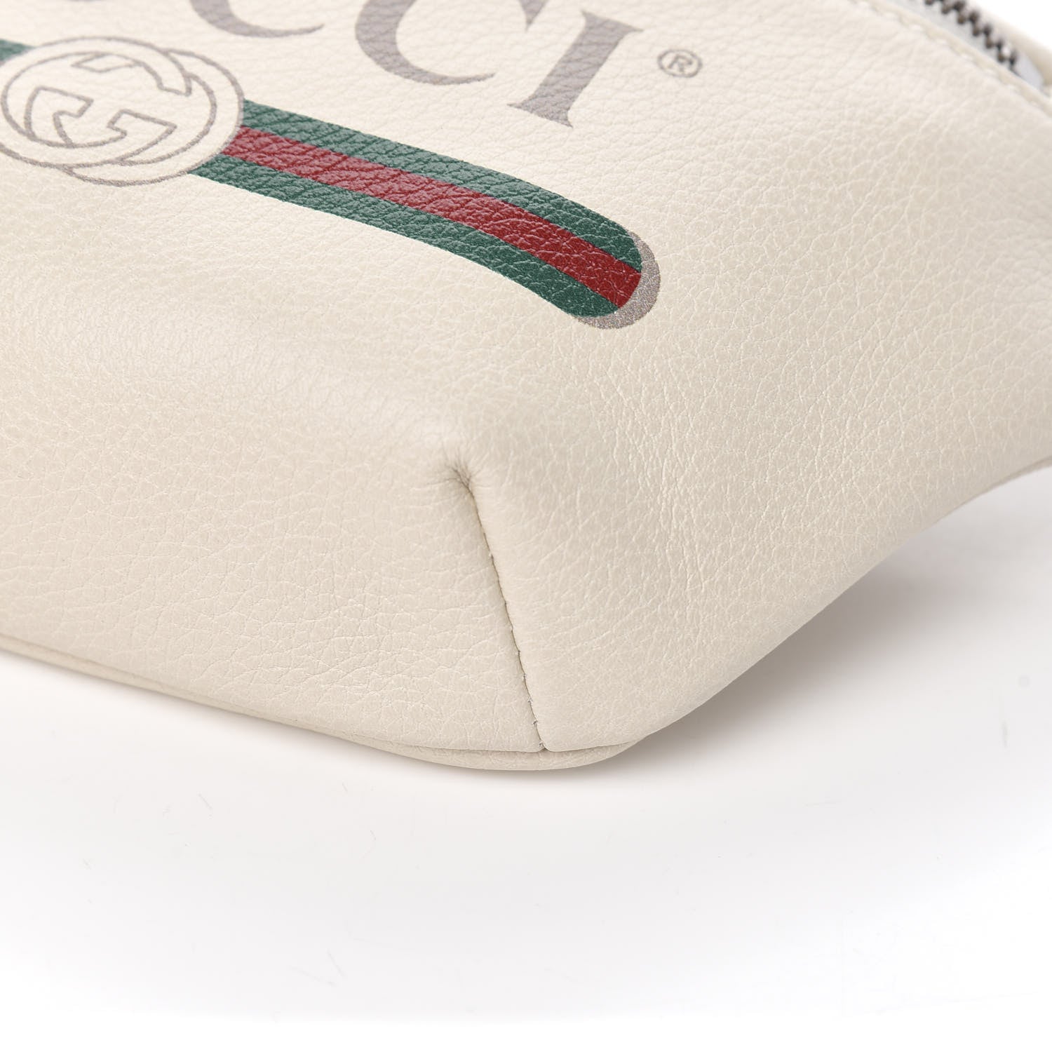 Gucci Grained Calfskin Small Logo Belt Bag White 9 of 10