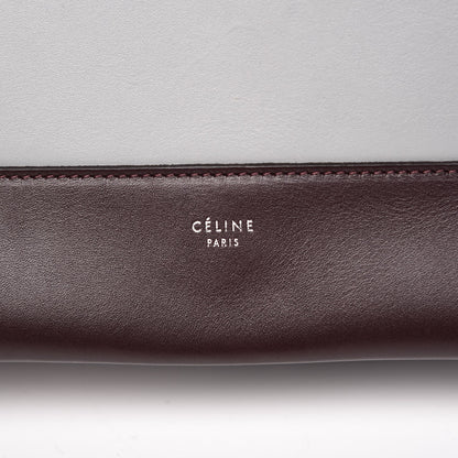 Celine Shiny Smooth Calfskin Medium Frame Shoulder Bag Burgundy Pearl Blue 7 of 8