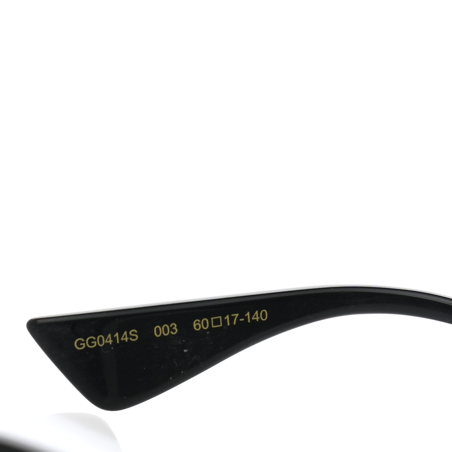 Gucci Rectangular Frame Sunglasses GG0414S Black 5 of 7