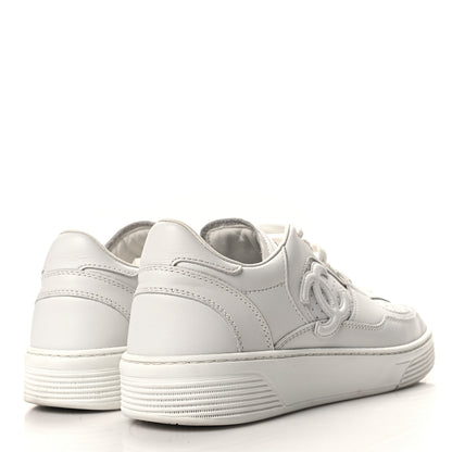 Chanel Calfskin CC Womens Sneakers 38 White 4 of 8