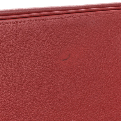 Hermes Taurillon Clemence Birkin 30 Rouge Garance 12 of 16