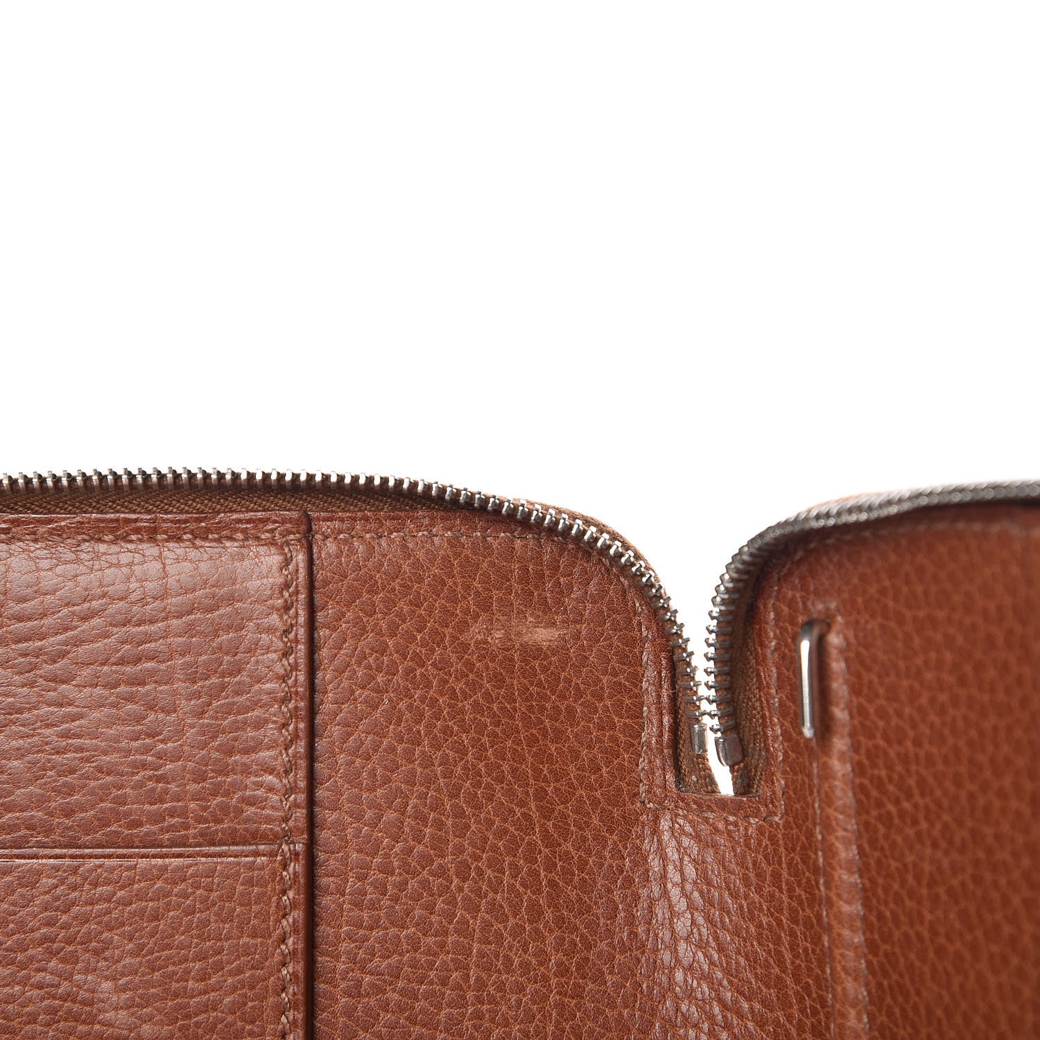 Hermes Veau Rodeo Globe Trotter Zip Agenda PM Gold 9 of 10
