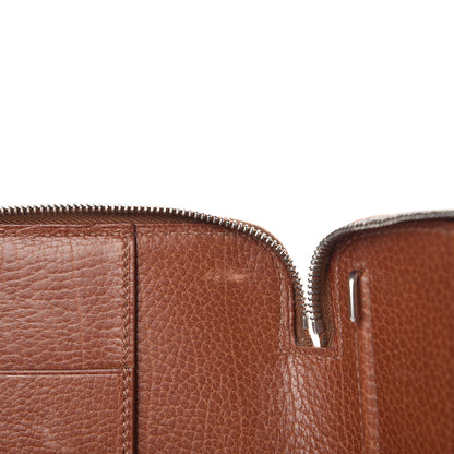 Hermes Veau Rodeo Globe Trotter Zip Agenda PM Gold 9 of 10
