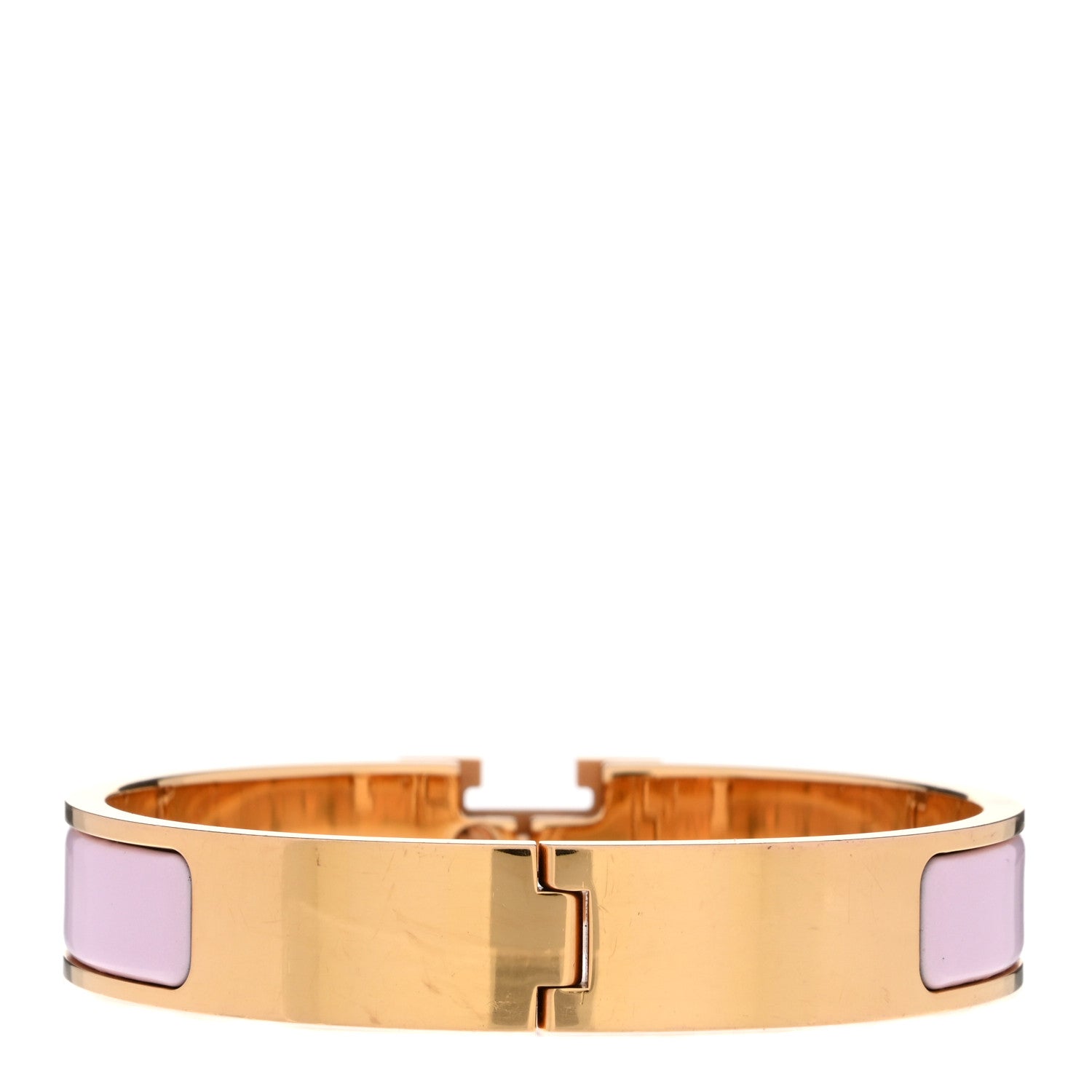 Hermes Enamel Narrow Clic Clac H Bracelet PM Rose Dragee 3 of 4