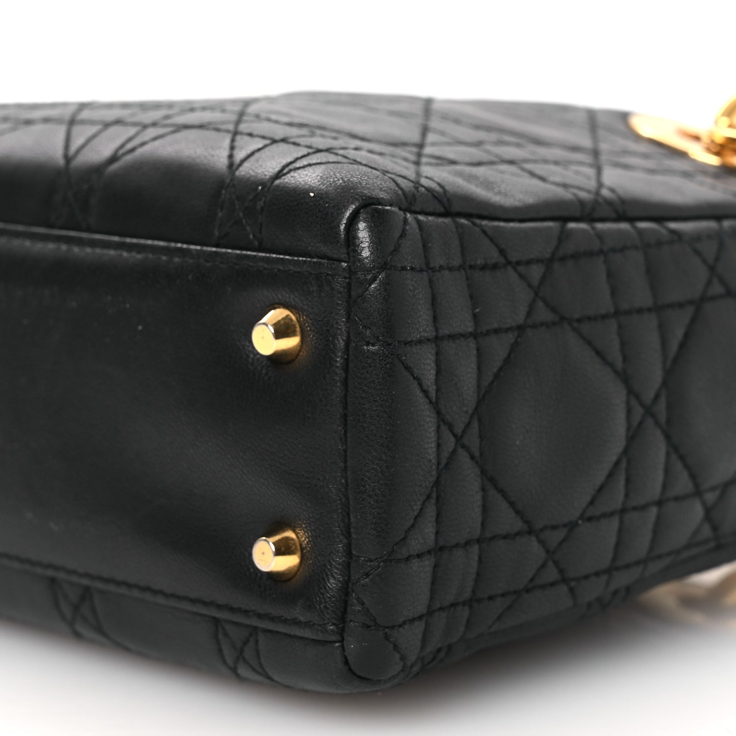Lambskin Cannage Mini Lady Dior Black