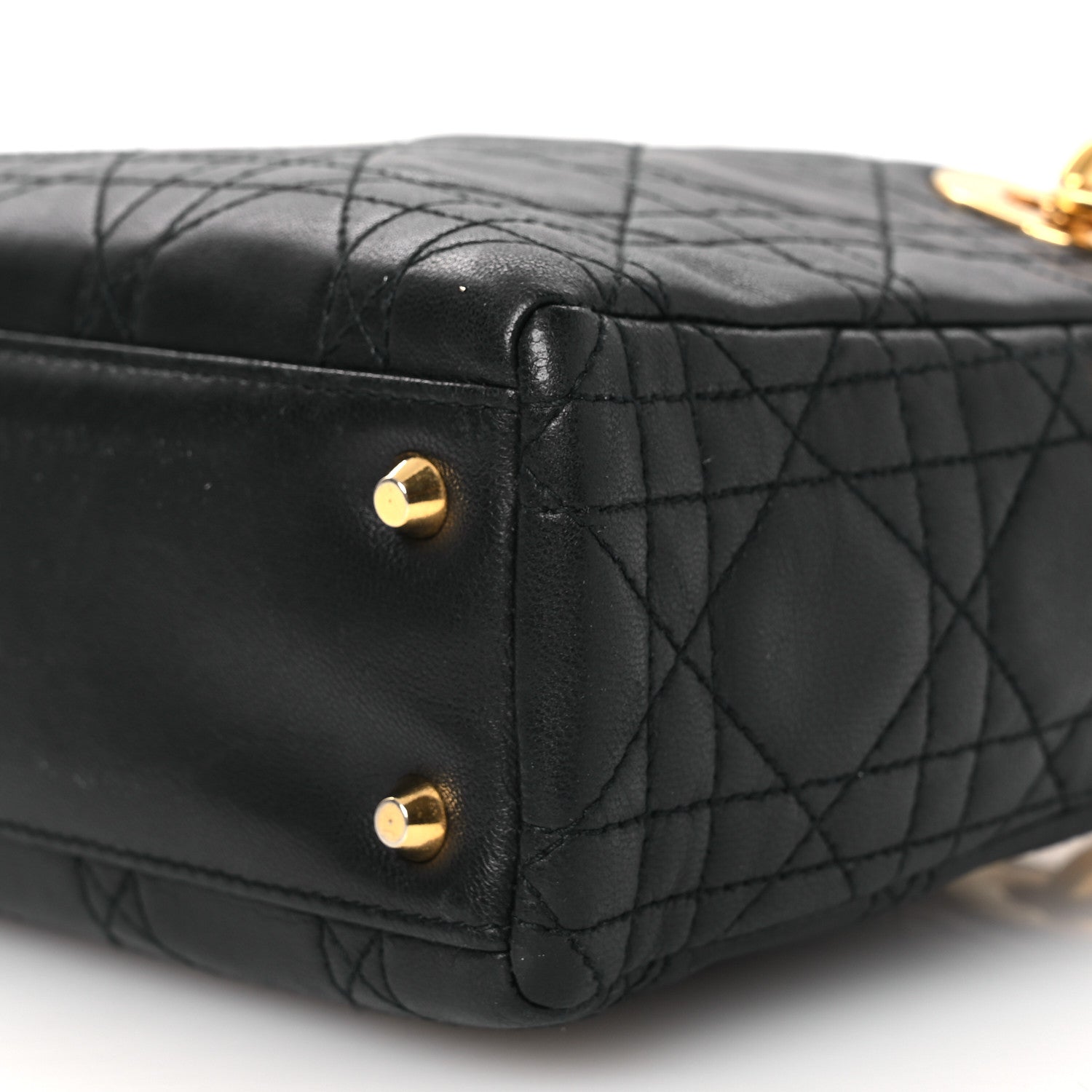 Christian Dior Lambskin Cannage Mini Lady Dior Black 10 of 13