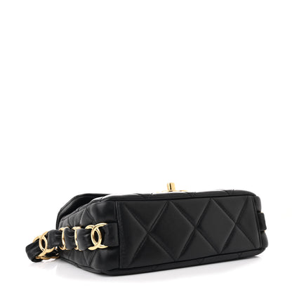 Chanel Lambskin Quilted Small CC Links Flap Black 4 of 11