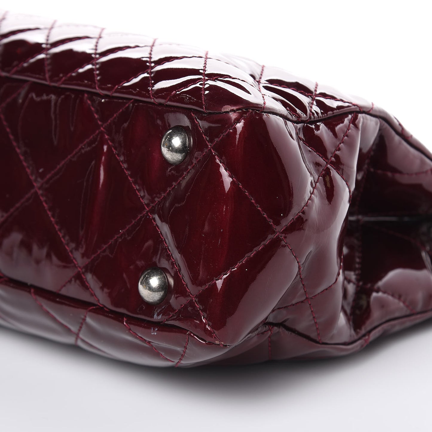 Patent Calfskin Quilted Reissue 2.55 Tote Burgundy