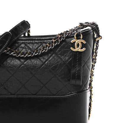 Chanel Aged Calfskin Quilted New Medium Gabrielle Hobo Black 9 of 11