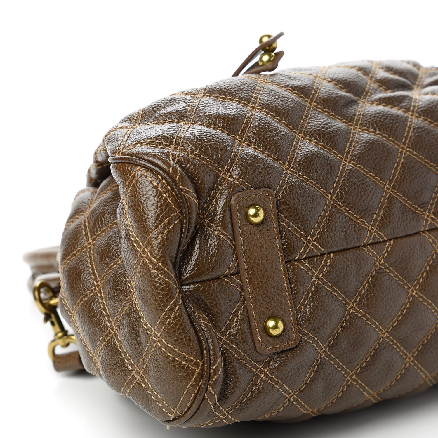 Marc Jacobs Calfskin Quilted Stam Brown 6 of 11