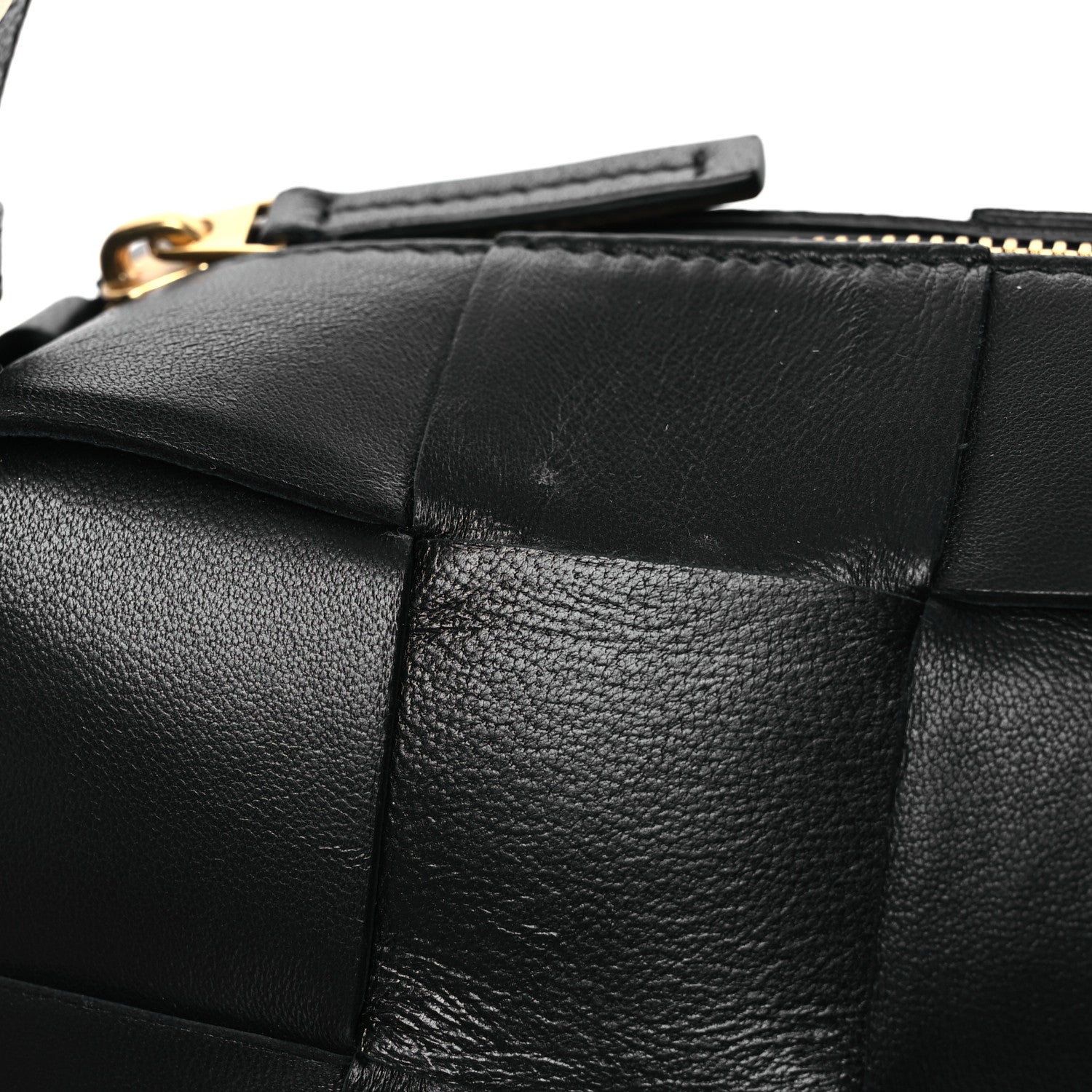 Bottega Veneta Lambskin Maxi Intrecciato Brick Cassette Bag Black 11 of 12