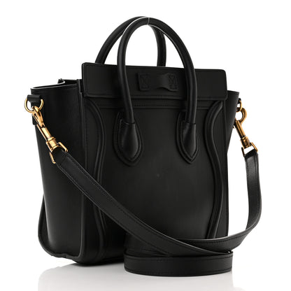 Celine Smooth Calfskin Nano Luggage Black 2 of 11