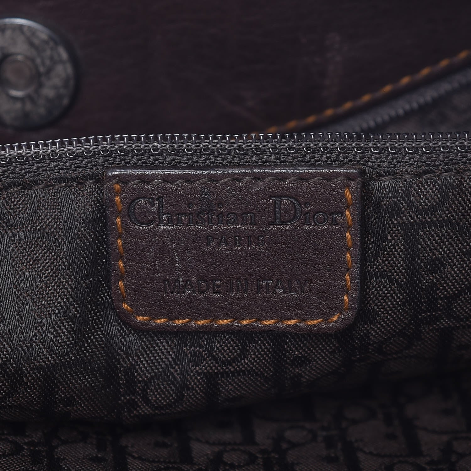 Christian Dior Calfskin Medium Gaucho Double Saddle Bag Brown 6 of 11