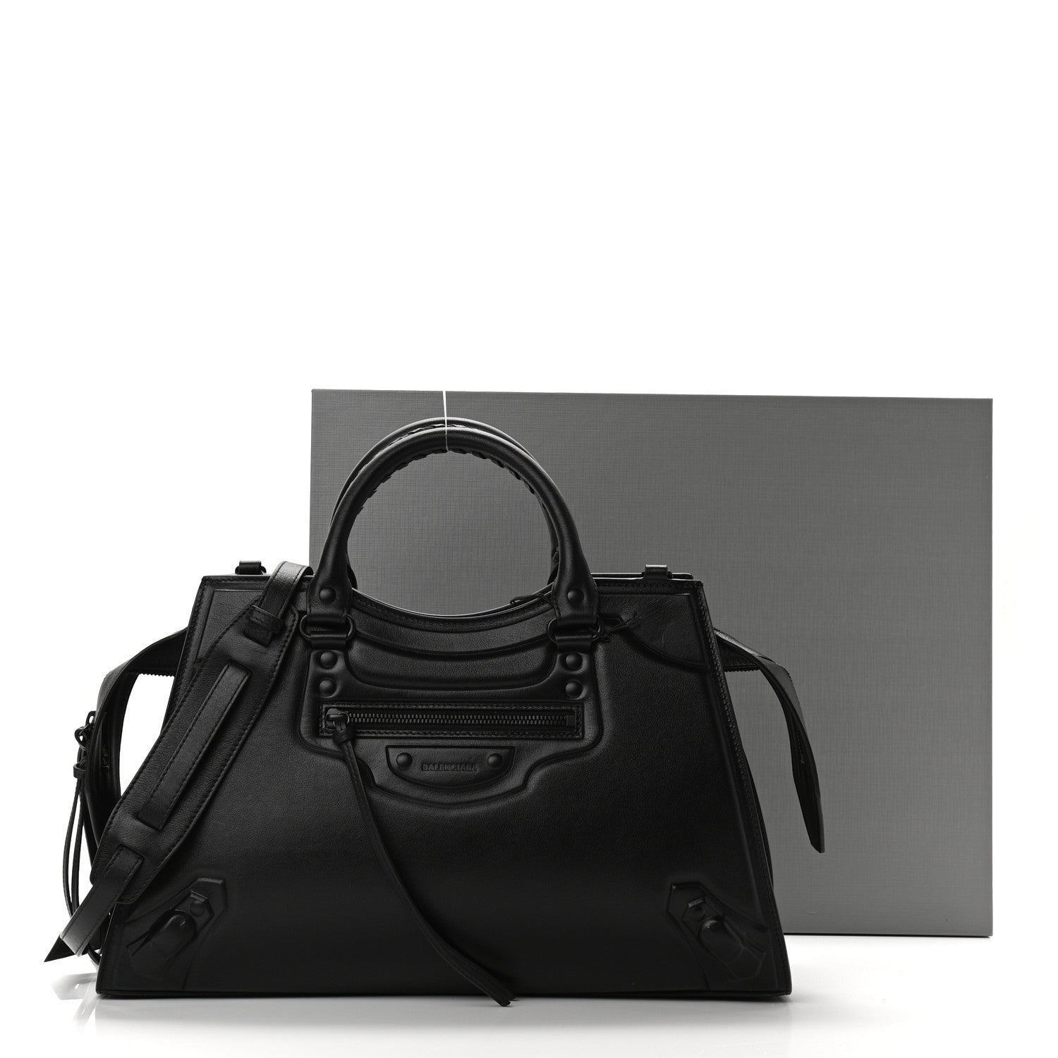 Balenciaga Cake Calfskin Tonal Hardware Neo Classic City Black 9 of 9
