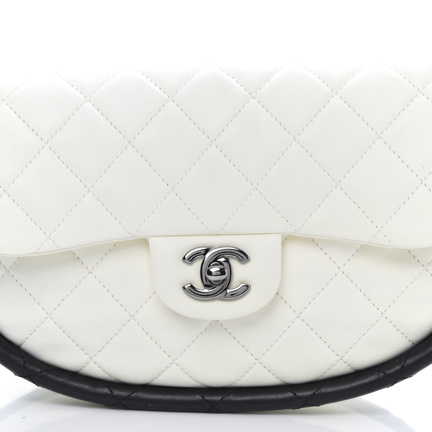 Chanel Quilted Lambskin Small Hula Hoop Flap Ivory 10 of 10