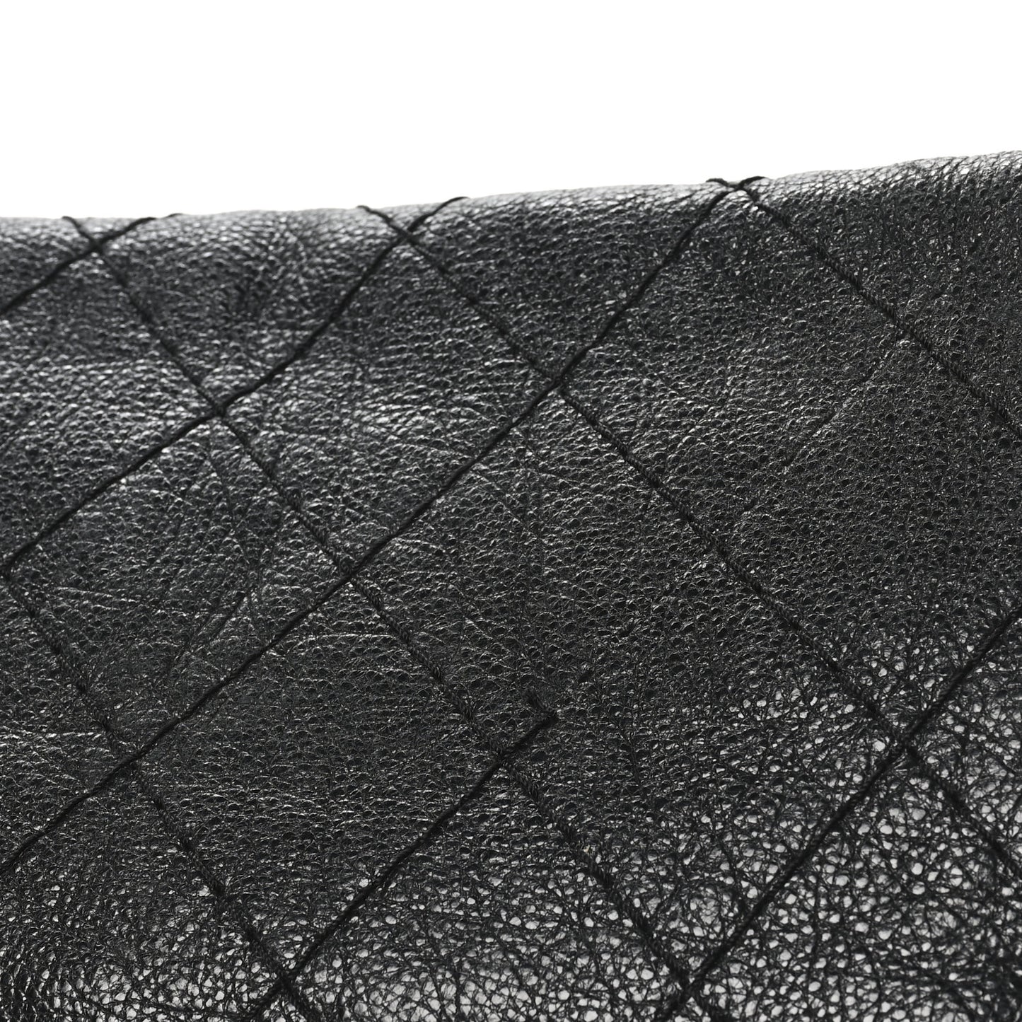 Glazed Calfskin Stitched XL On The Road Flap Black