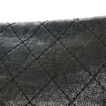 Chanel Glazed Calfskin Stitched XL On The Road Flap Black 12 of 12