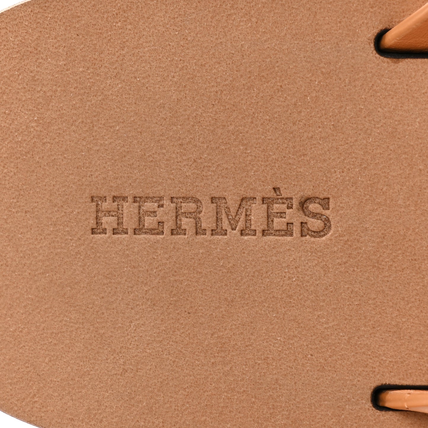 Calfskin Summer Thong Sandals 35 Naturel