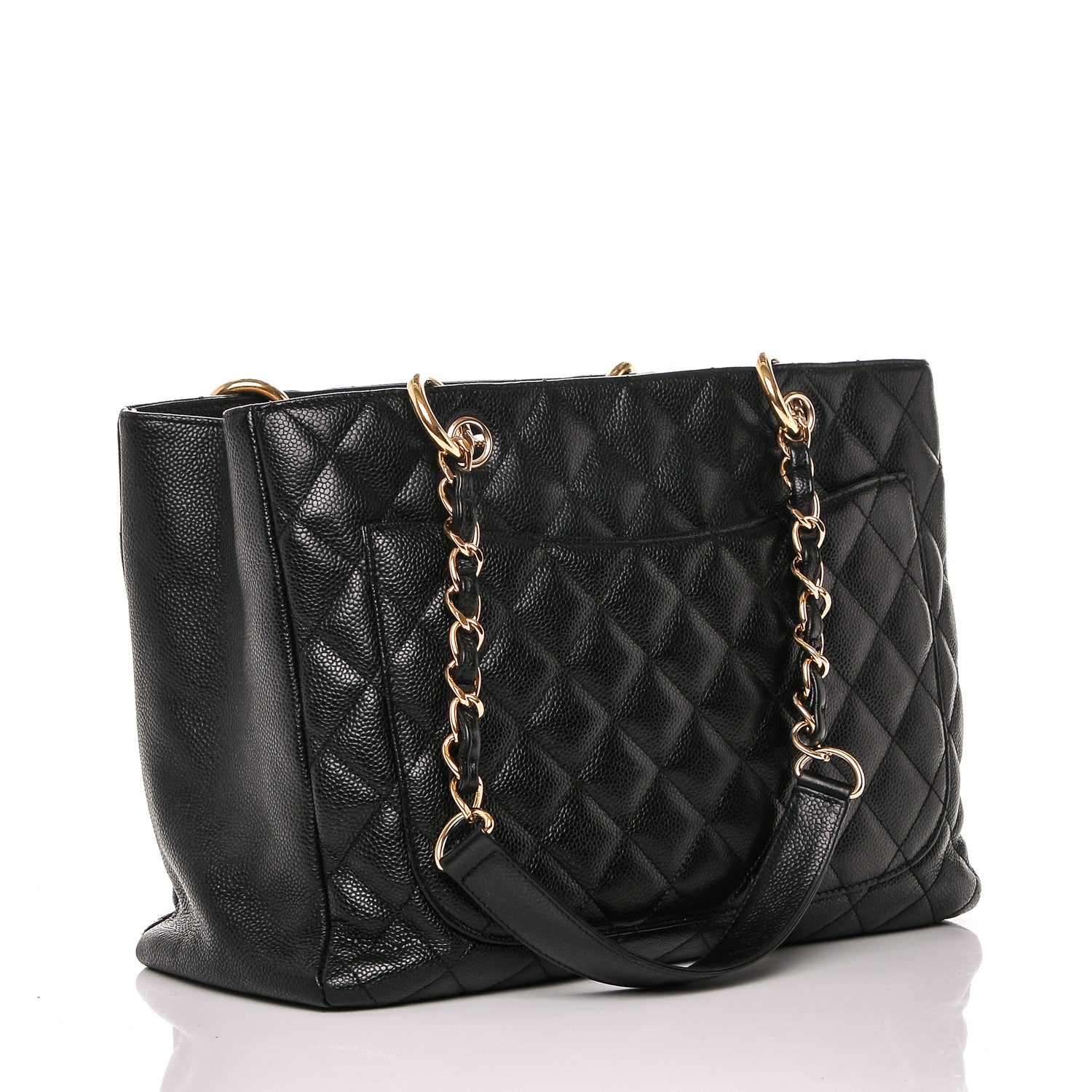 Chanel Caviar Quilted Grand Shopping Tote GST Black 3 of 8