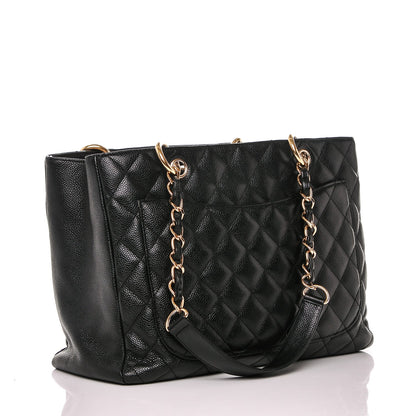 Chanel Caviar Quilted Grand Shopping Tote GST Black 3 of 8