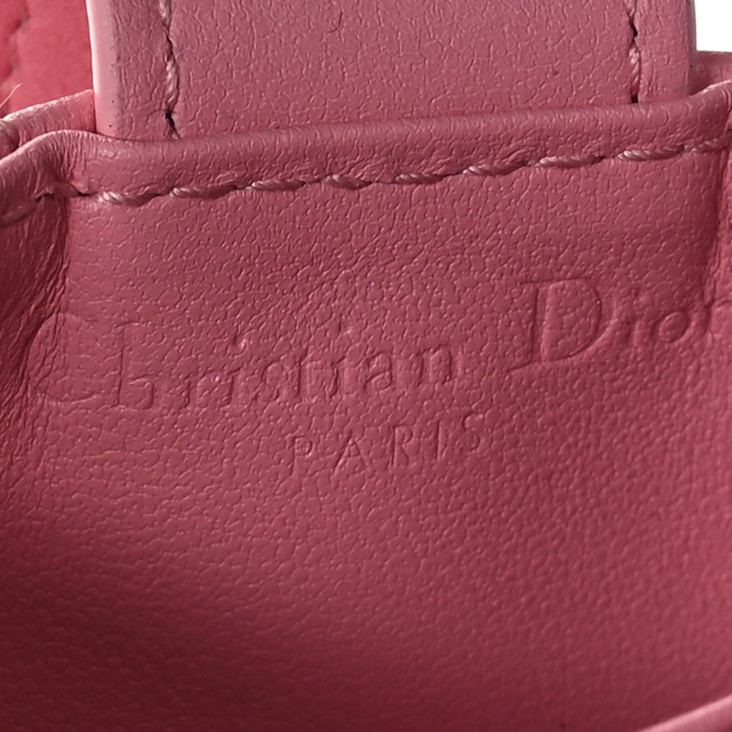 Lambskin Cannage Lady Dior 5-Gusset Card Holder Light Pink