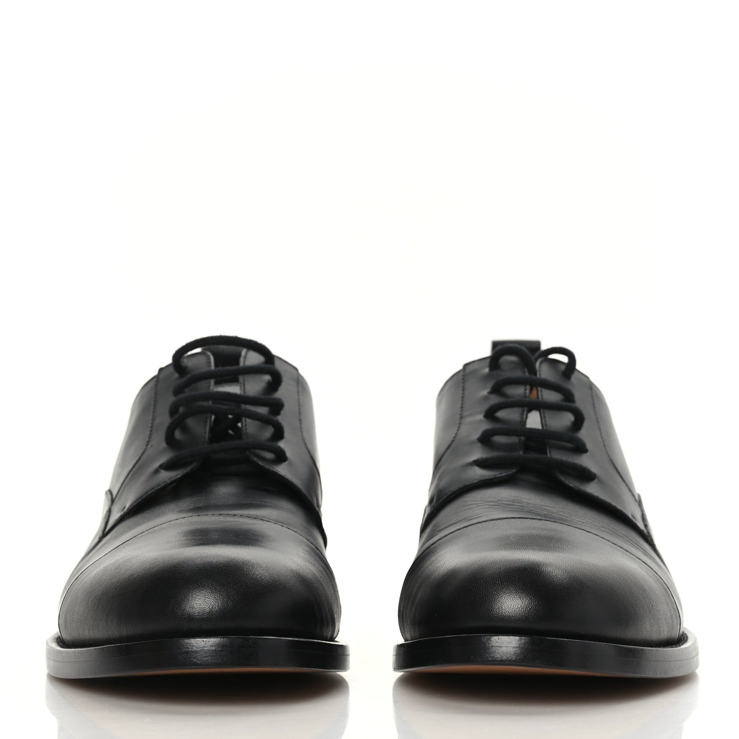 Calfskin Mens Derby Loafers 39 Black