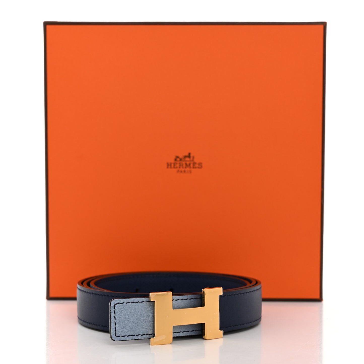 Epsom Swift 24mm Mini Constance H Belt 90 36 Bleu Saphir