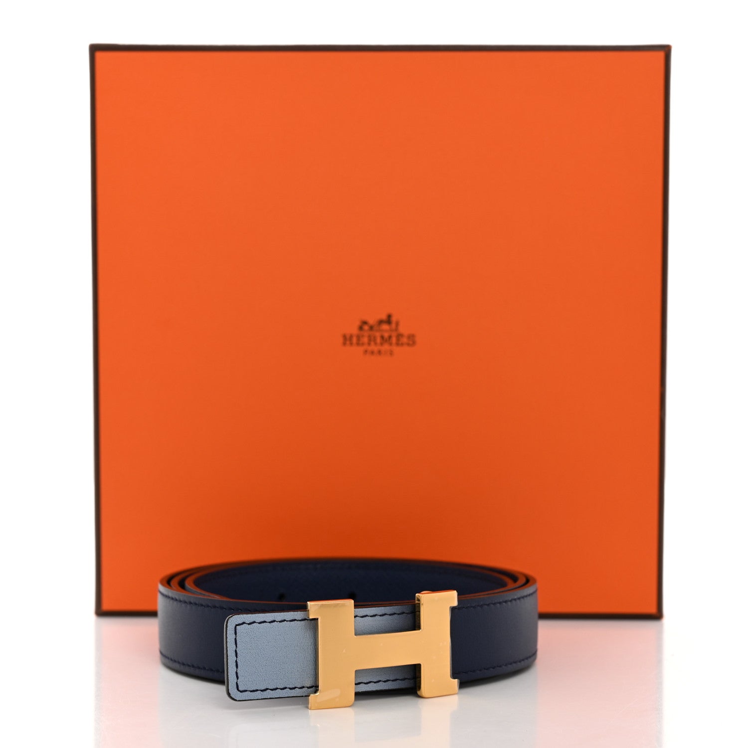 Hermes Epsom Swift 24mm Mini Constance H Belt 90 36 Bleu Saphir 9 of 9