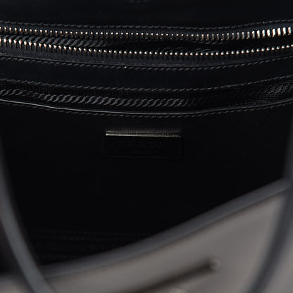 Prada Soft Calf Shopping Tote Black Argilla 6 of 10