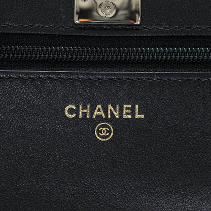 Chanel Lambskin Quilted Trendy CC Wallet On Chain WOC Black 7 of 9