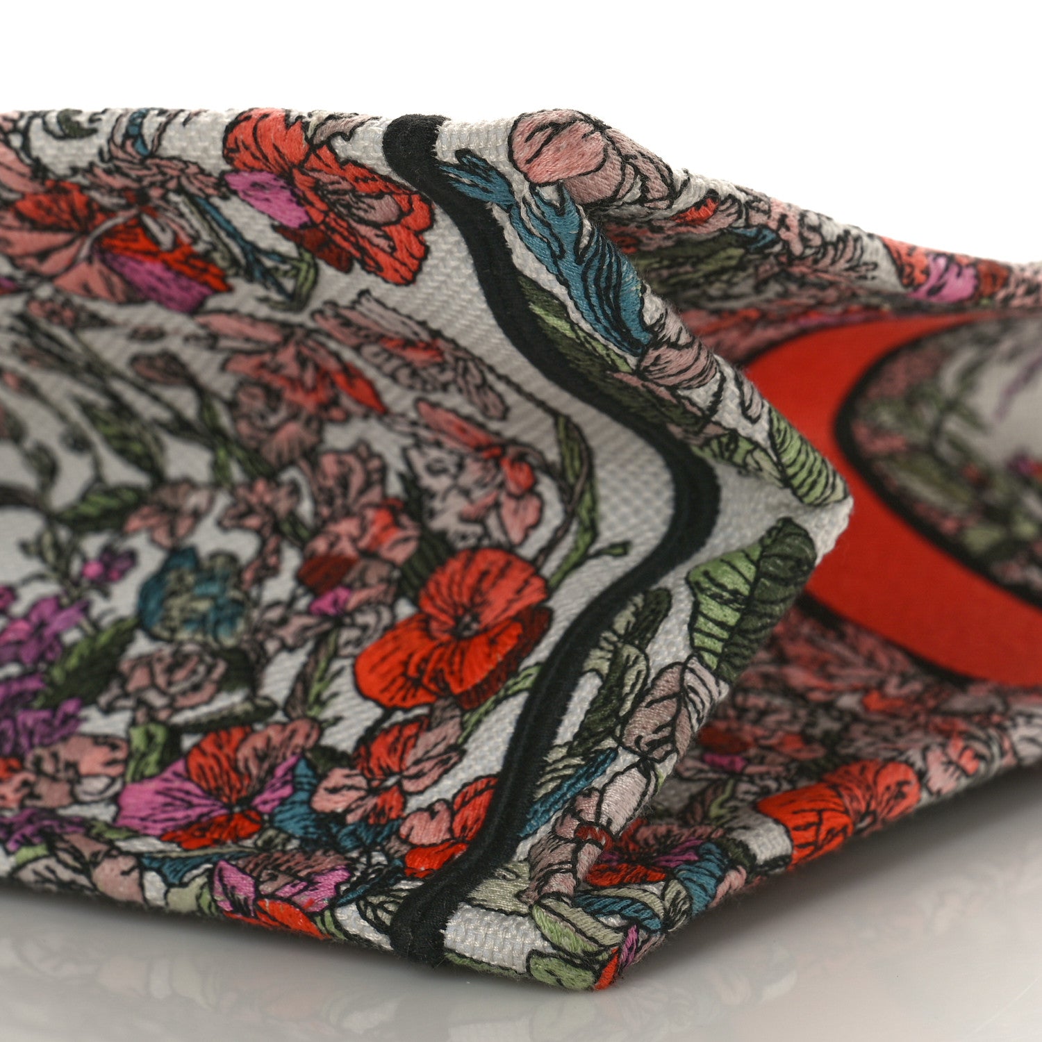 Christian Dior Canvas Embroidered Medium 4 Saisons Printemps Soleil Book Tote Ecru Multicolor 9 of 9