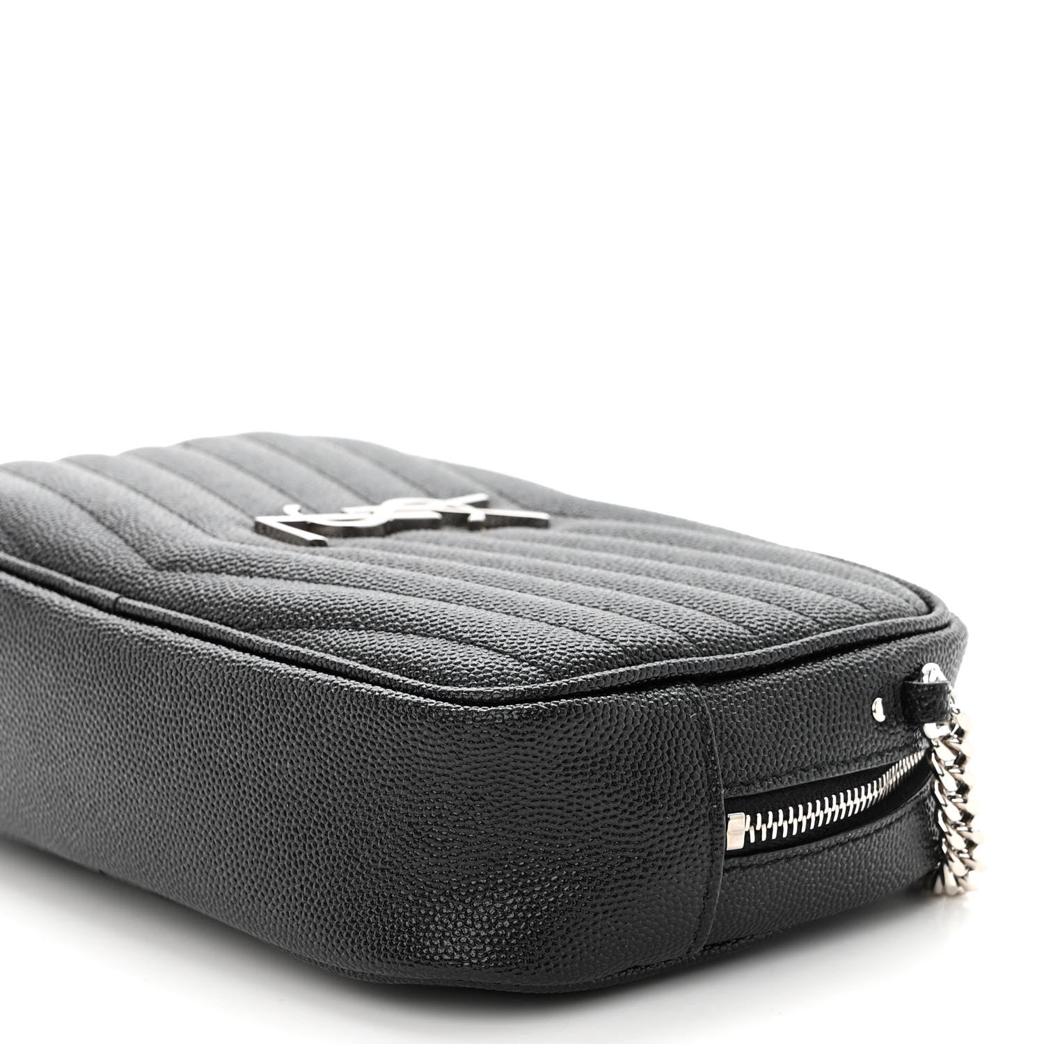 Saint Laurent Grain De Poudre Matelasse Monogram Mini Lou Camera Bag Black 9 of 10