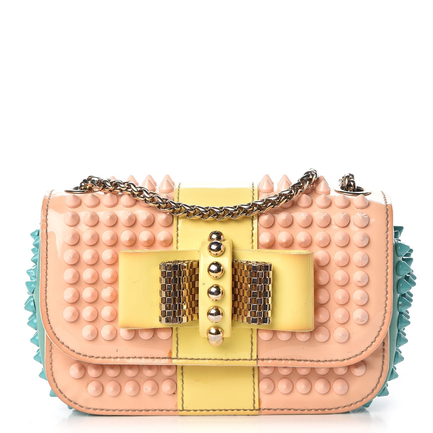 Christian Louboutin Patent Spiked Sweety Charity Crossbody Bag Multicolor 1 of 17