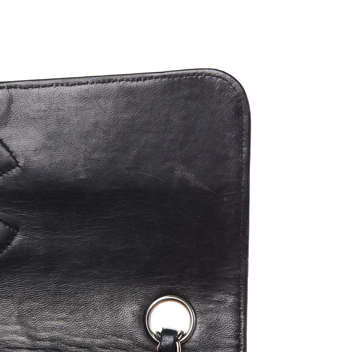 Lambskin Micro Quilted Medium Single Flap Black