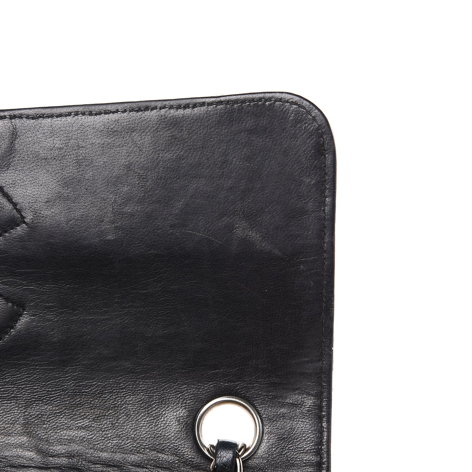 Chanel Lambskin Micro Quilted Medium Single Flap Black 15 of 16