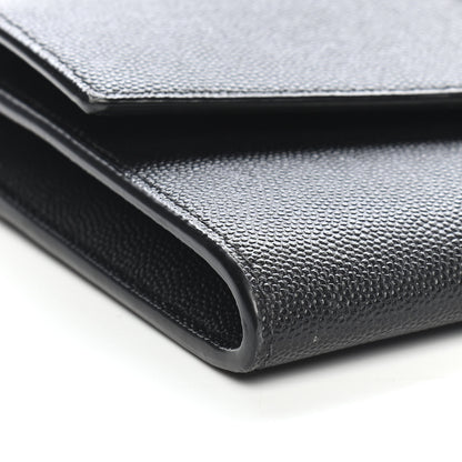 Saint Laurent Grain De Poudre Uptown Chain Wallet Black 5 of 9