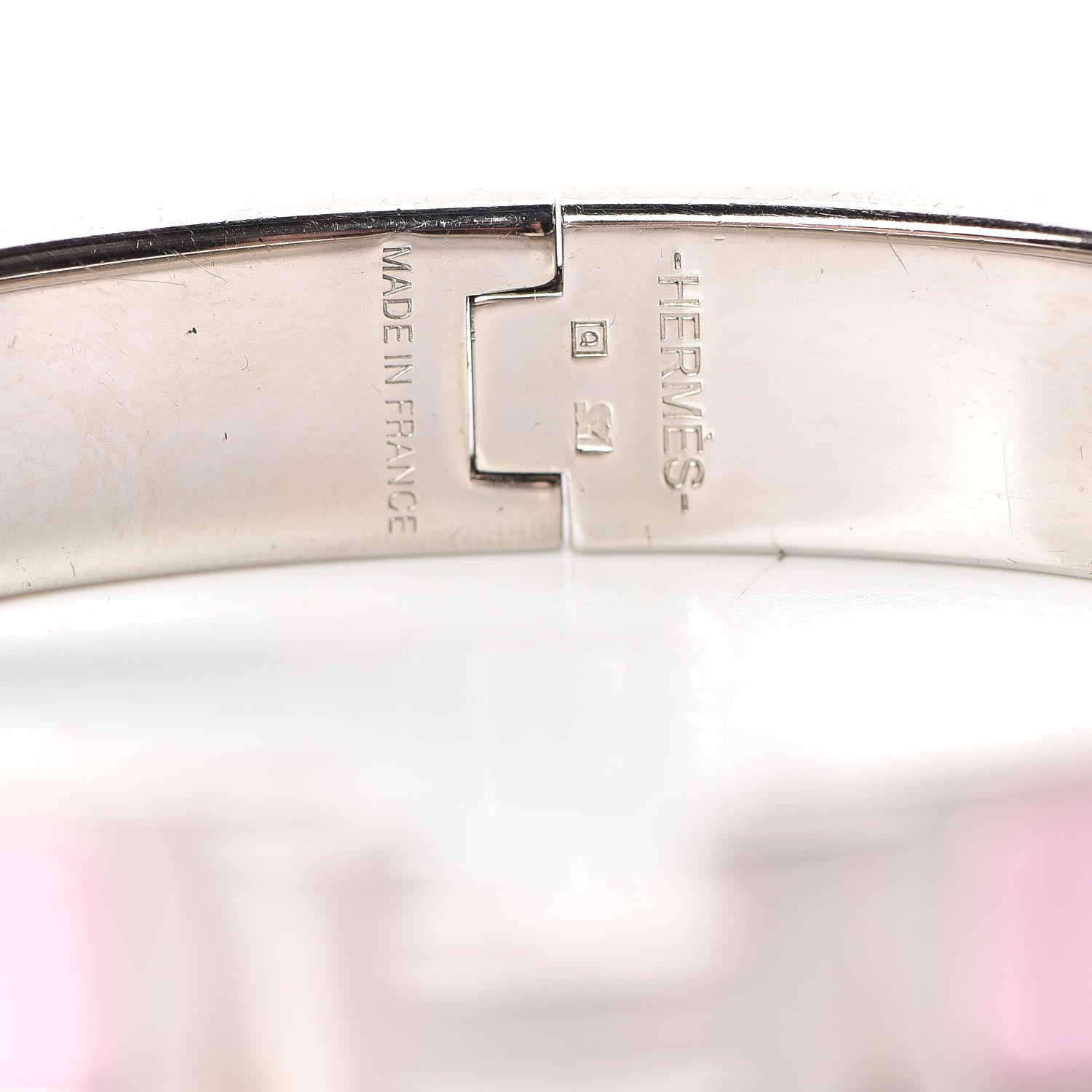 Hermes Enamel Narrow Clic Clac H Bracelet GM Rose Dragee 4 of 6