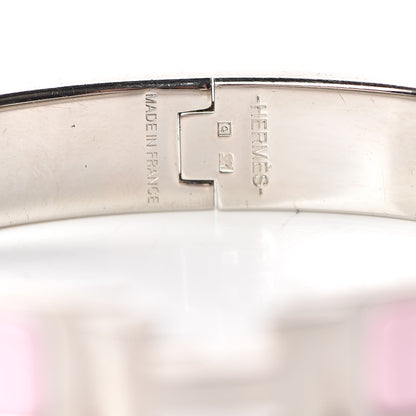 Hermes Enamel Narrow Clic Clac H Bracelet GM Rose Dragee 4 of 6