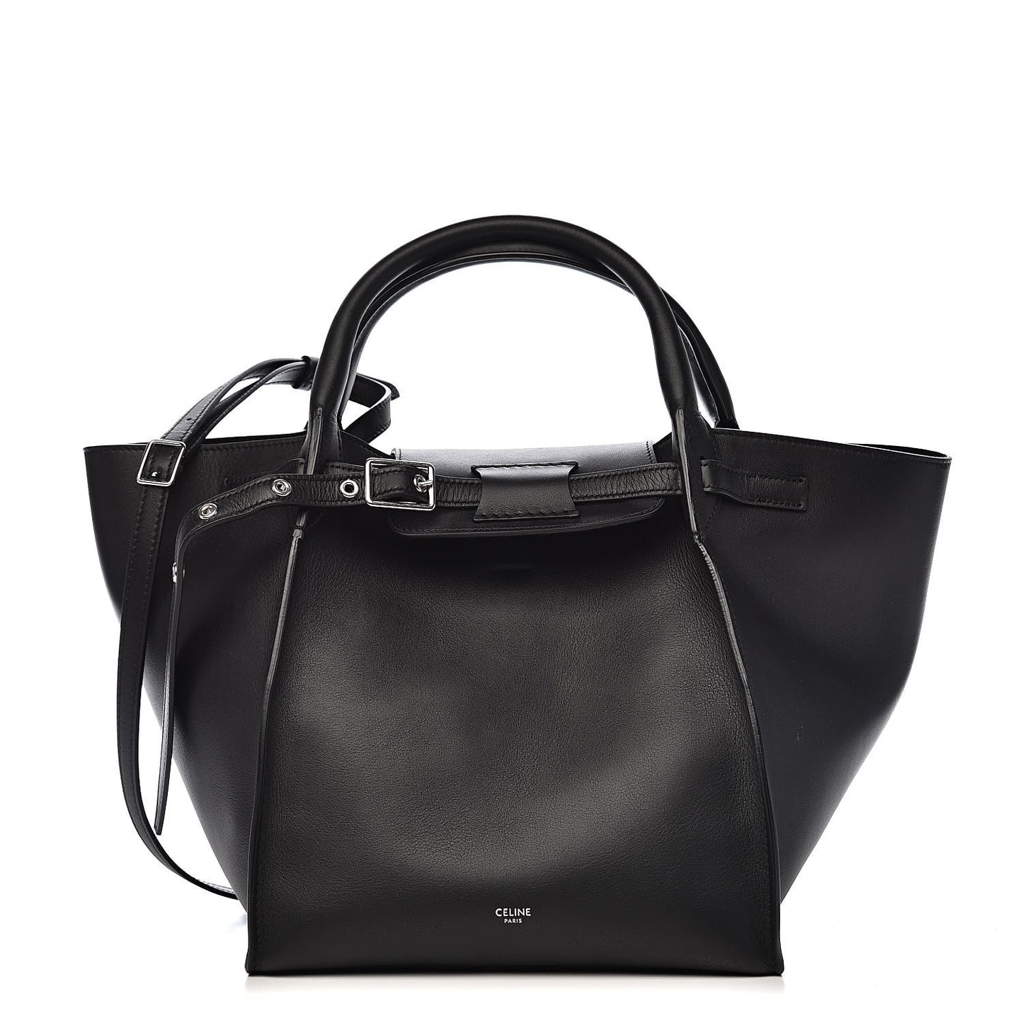 Smooth Calfskin Small Big Bag Black