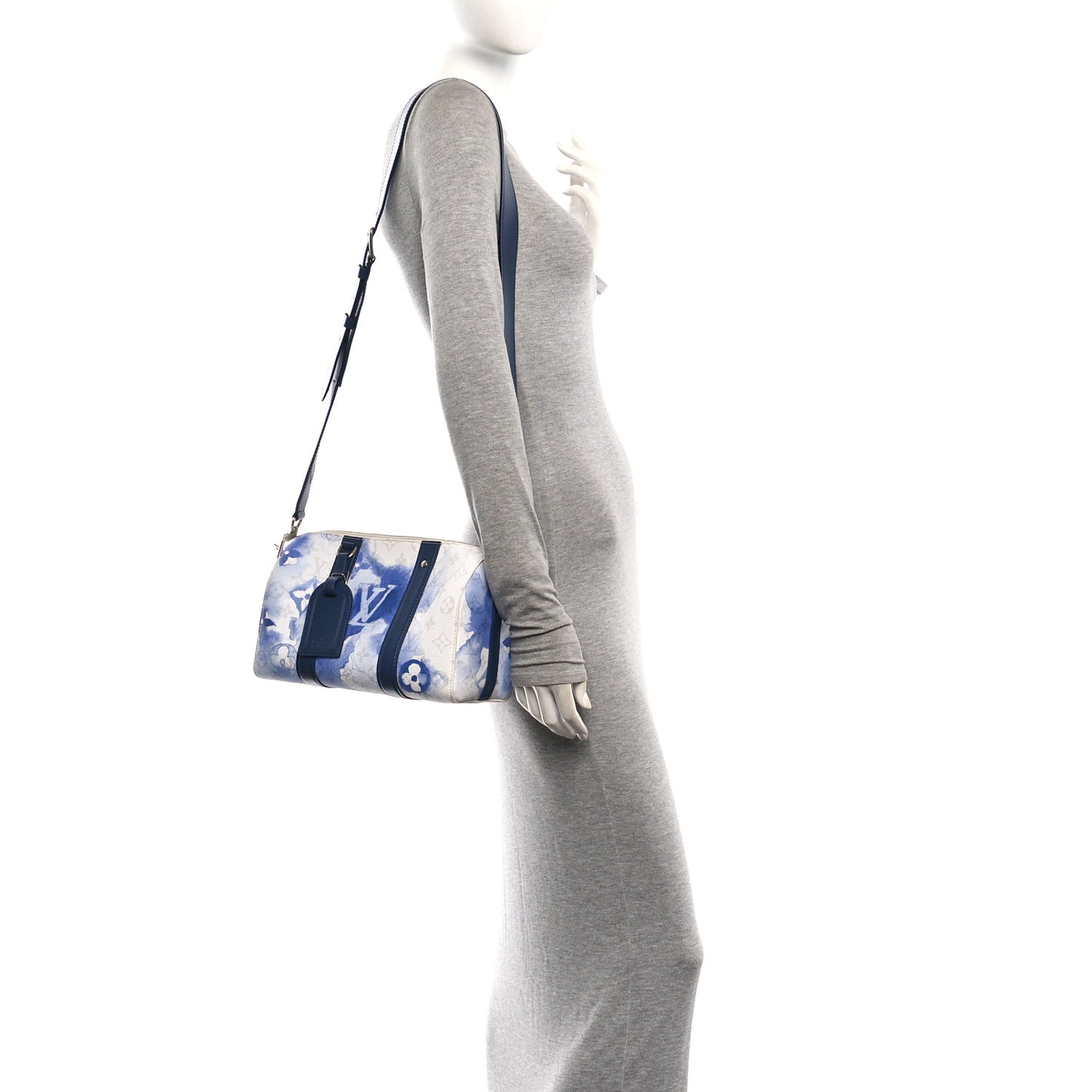 Monogram Watercolor City Keepall Blue