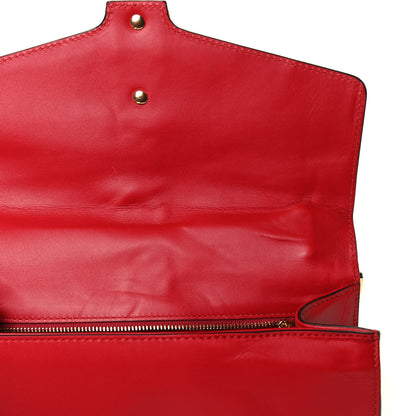 Gucci Calfskin Small Sylvie Shoulder Bag Hibiscus Red 5 of 7