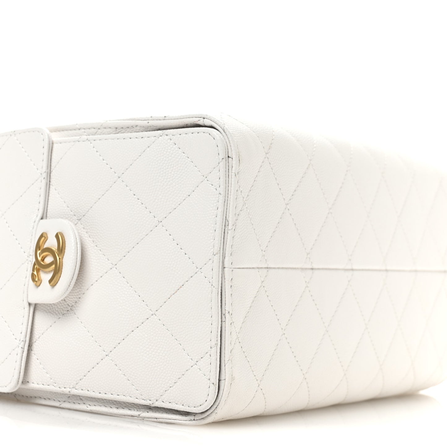 Caviar Quilted Small Chanel 25 Handbag White