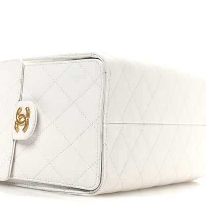 Chanel Caviar Quilted Small Chanel 25 Handbag White 9 of 10