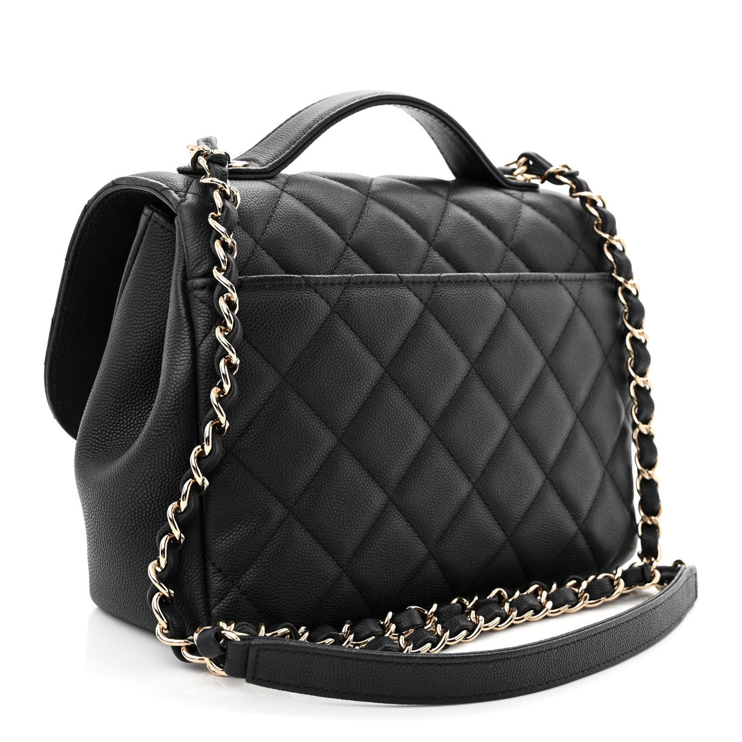 Caviar Quilted Medium Business Affinity Flap Black