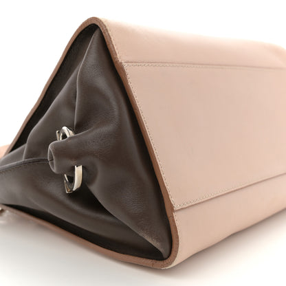 Salvatore Ferragamo Calfskin Snakeskin Medium Sofia Satchel Beige Brown Multicolor 8 of 17